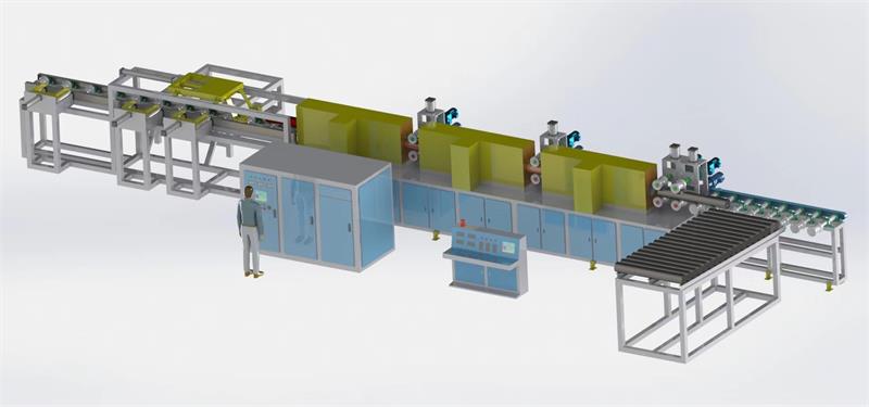 Simple diagram of steel rod heating system