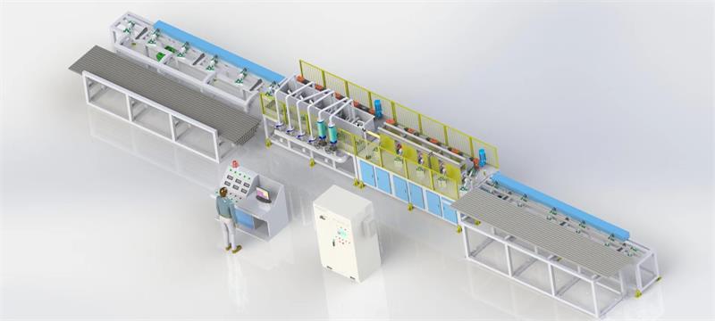 Simple diagram of steel bar quenching and tempering system
