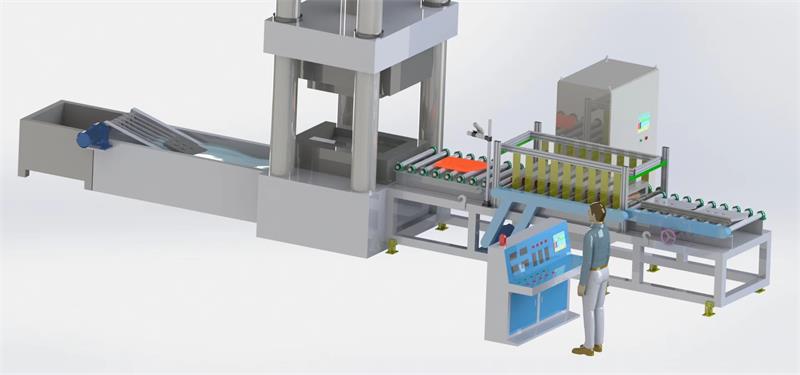 Simple diagram of steel plate quenching and tempering system